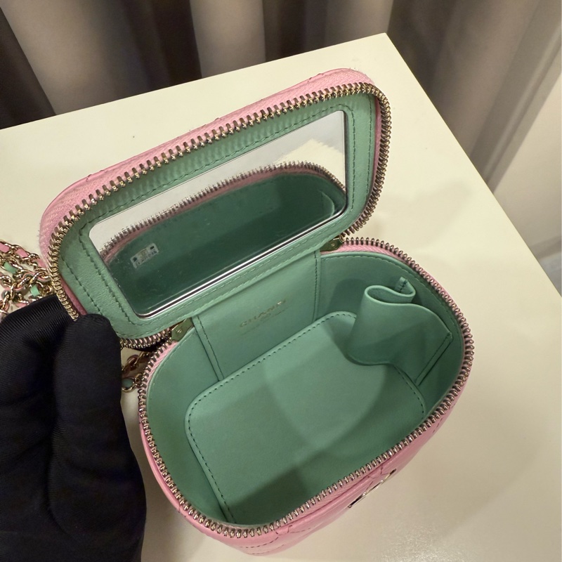 (大全配美包)Chanel香奈兒 提把小化妝盒-5