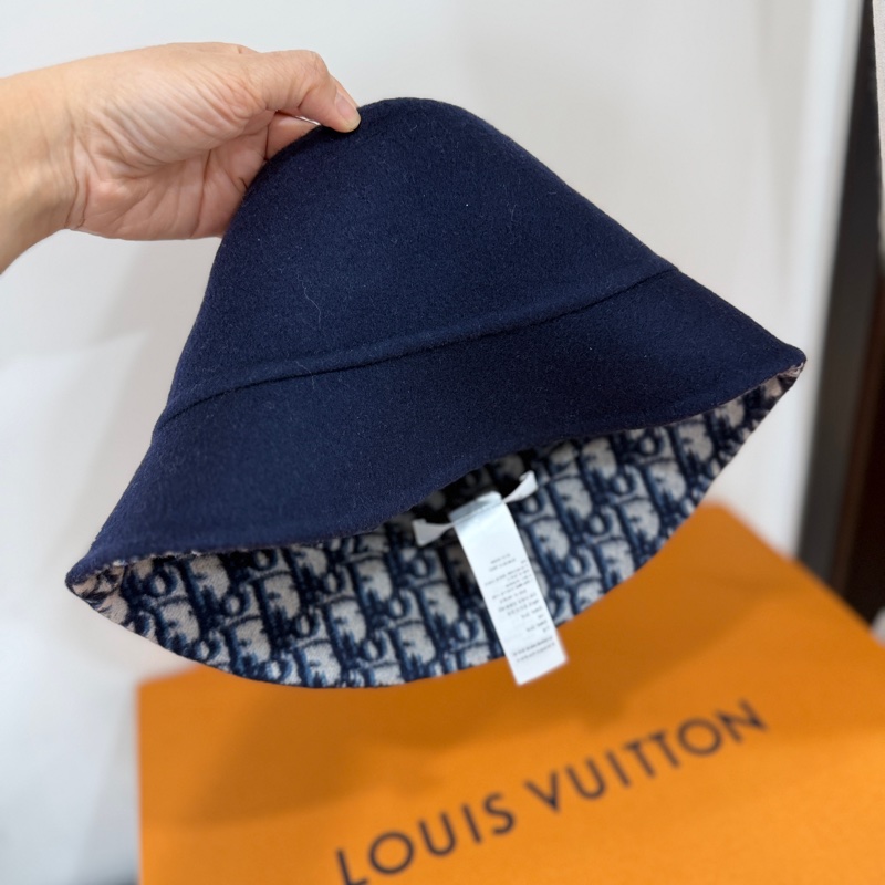 DIOR 迪奧 Teddy-D 雙面窄檐 羊毛 漁夫帽 休閒帽 雙面帽 遮陽帽 帽子-0