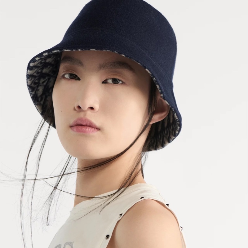 DIOR 迪奧 Teddy-D 雙面窄檐 羊毛 漁夫帽 休閒帽 雙面帽 遮陽帽 帽子-4