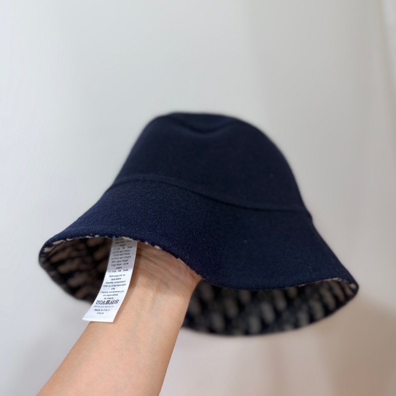 DIOR 迪奧 Teddy-D 雙面窄檐 羊毛 漁夫帽 休閒帽 雙面帽 遮陽帽 帽子-7