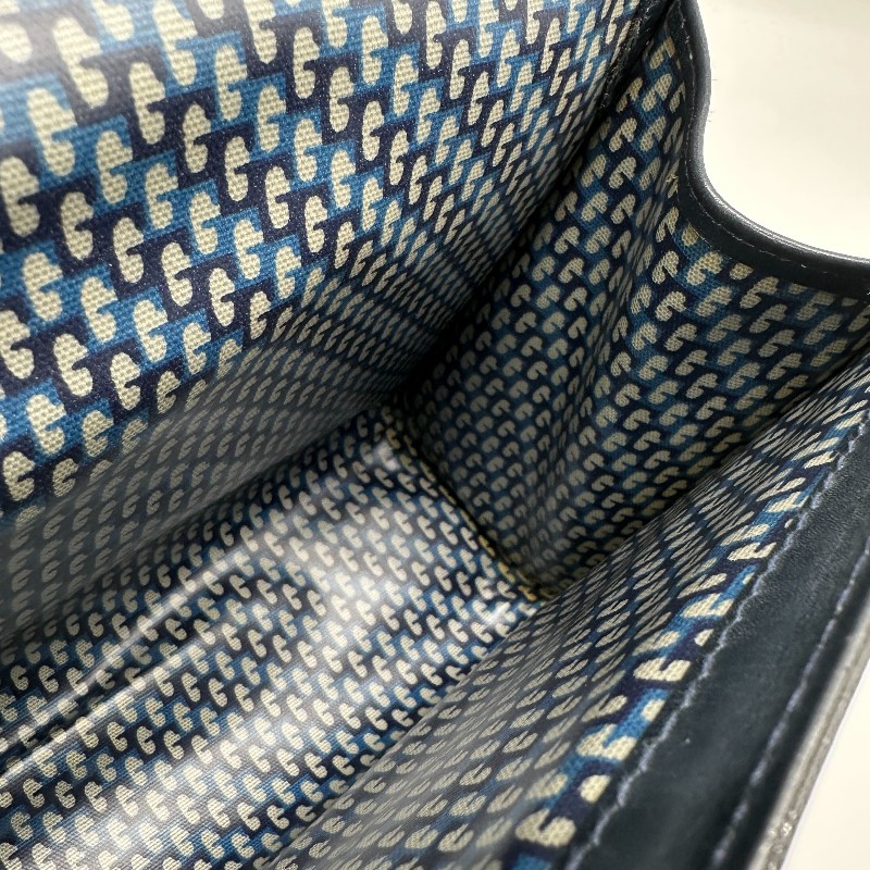 Gucci海軍藍配紅色手拿包 附贈內裡包和鏈條可斜背 已驗證真品-4