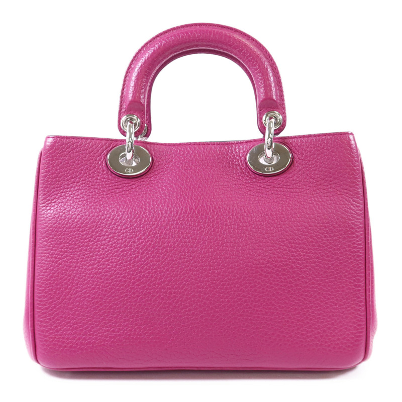 Dior 牛皮皮革Diorissimo銀扣手挽肩背兩用袋-1