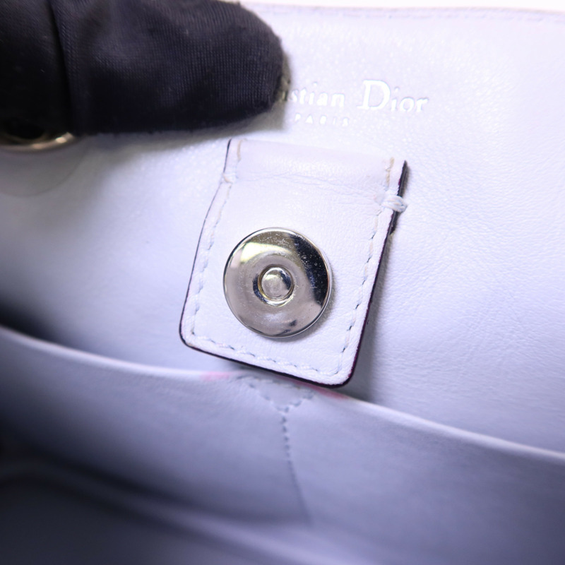 Dior 牛皮皮革Diorissimo銀扣手挽肩背兩用袋-11