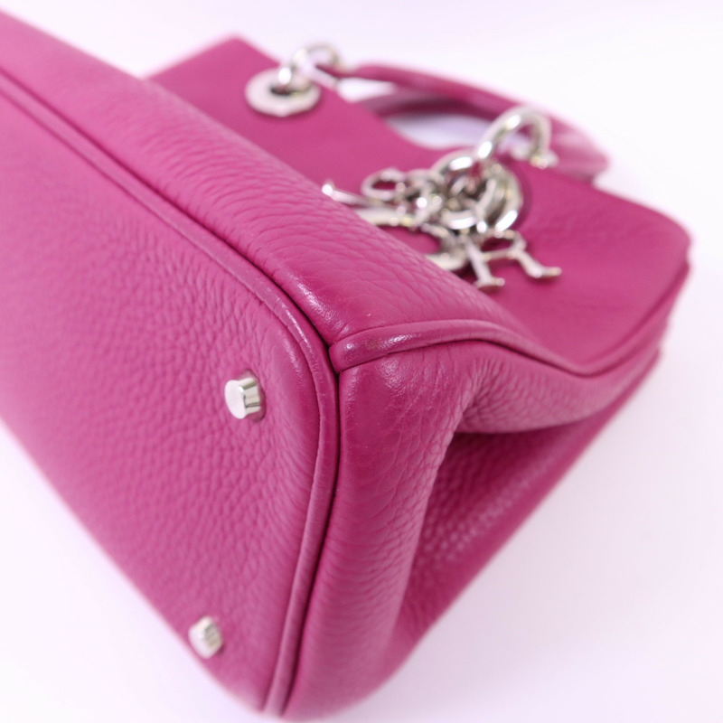 Dior 牛皮皮革Diorissimo銀扣手挽肩背兩用袋-13