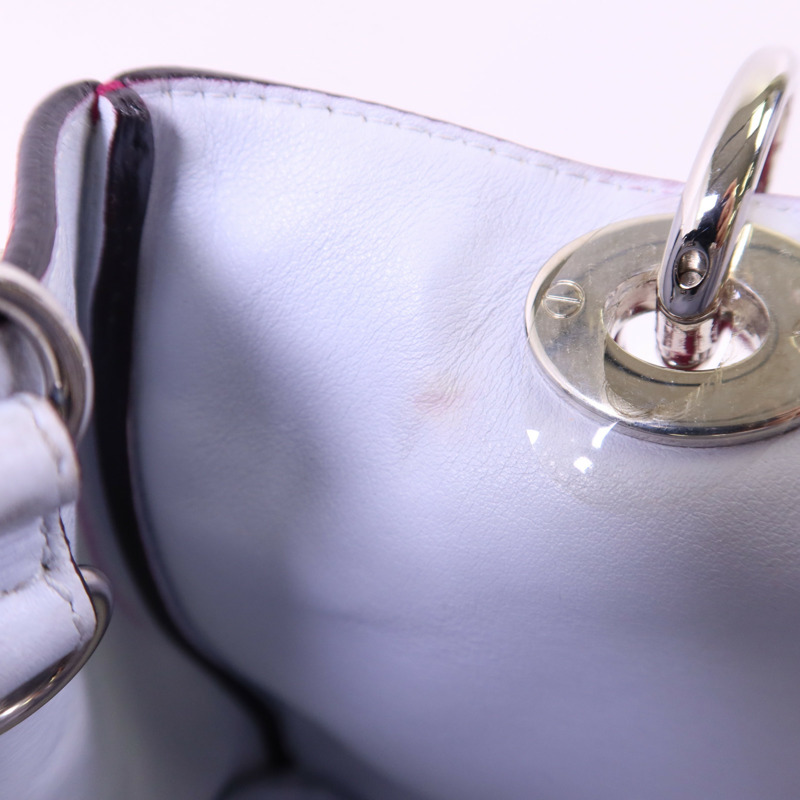 Dior 牛皮皮革Diorissimo銀扣手挽肩背兩用袋-17