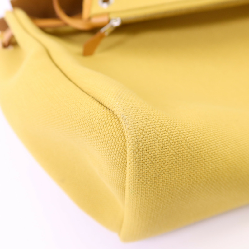 HERMES 帆布Herbag PM銀扣手挽肩背兩用袋Soleil-14