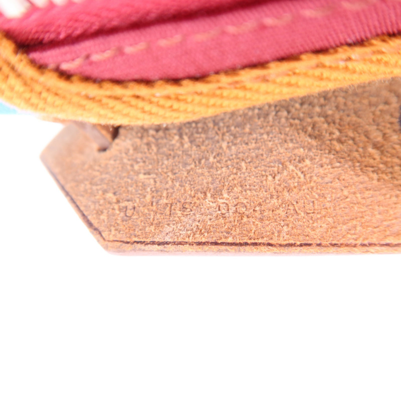 HERMES 帆布Herbag PM銀扣手挽肩背兩用袋Bleu Izmir/Ruby-6