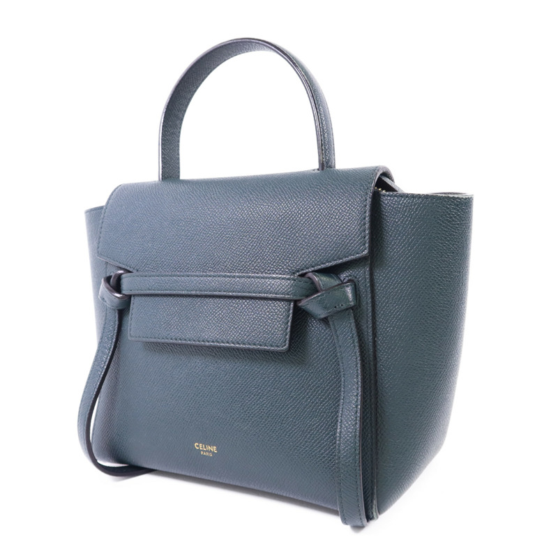 CELINE 牛皮皮革Nano Belt Bag金扣手挽肩背兩用袋-2