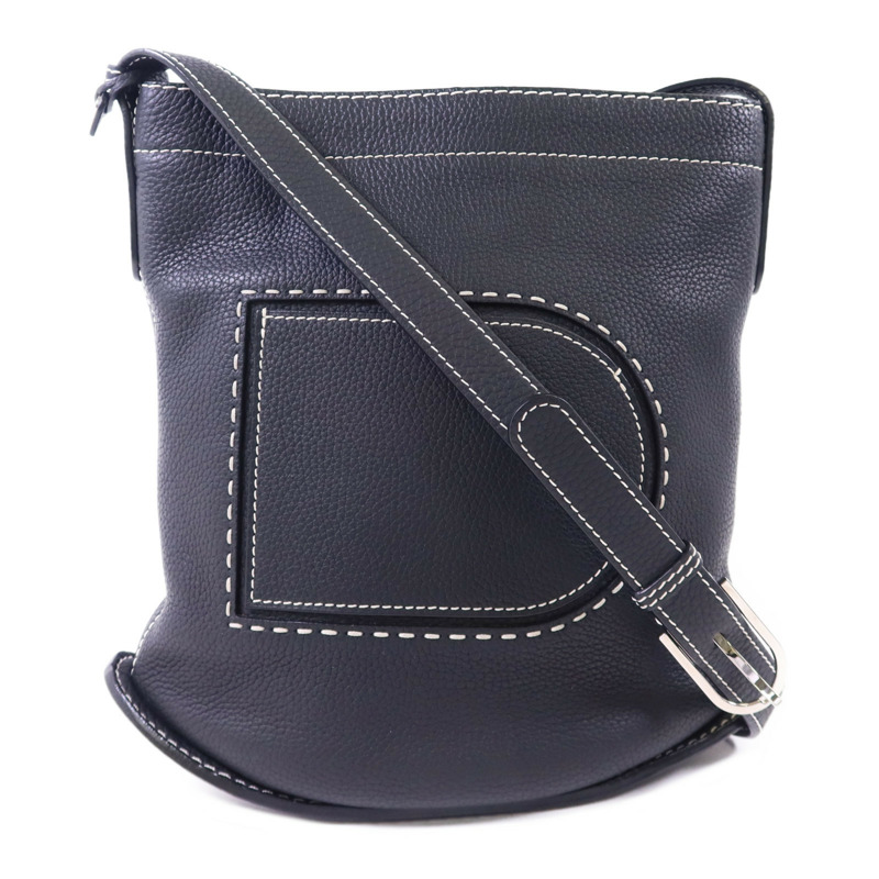 Delvaux 牛皮皮革Delvaux Pin Daily銀扣肩背袋-0