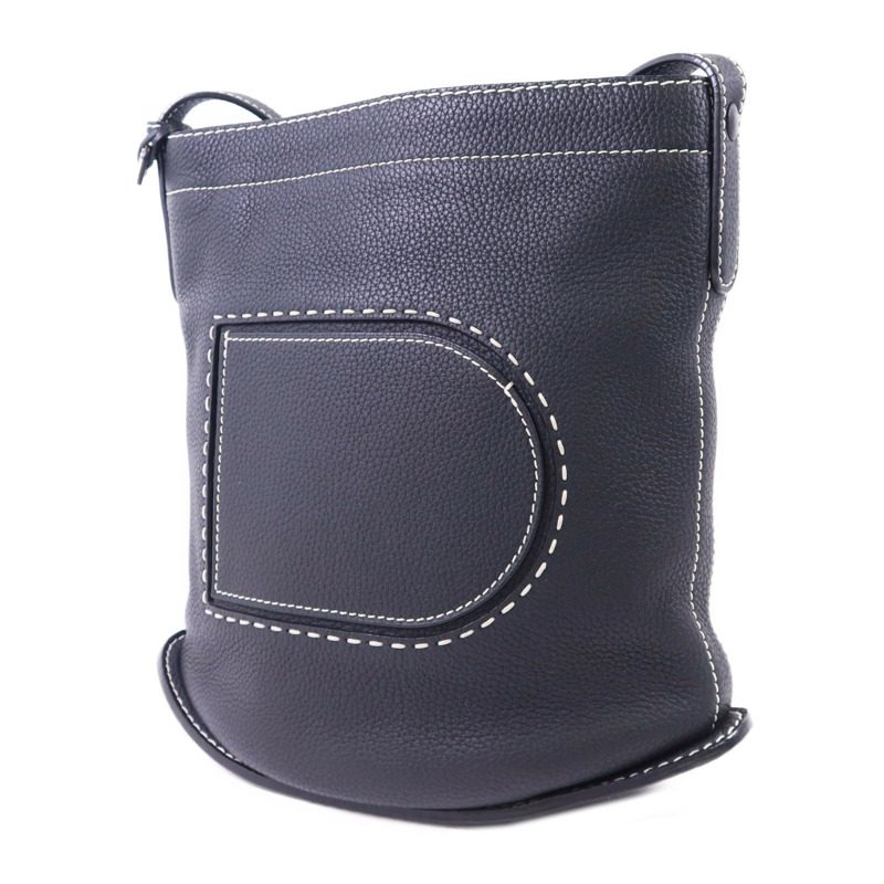 Delvaux 牛皮皮革Delvaux Pin Daily銀扣肩背袋-2