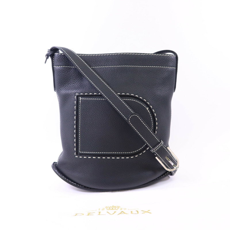 Delvaux 牛皮皮革Delvaux Pin Daily銀扣肩背袋-9