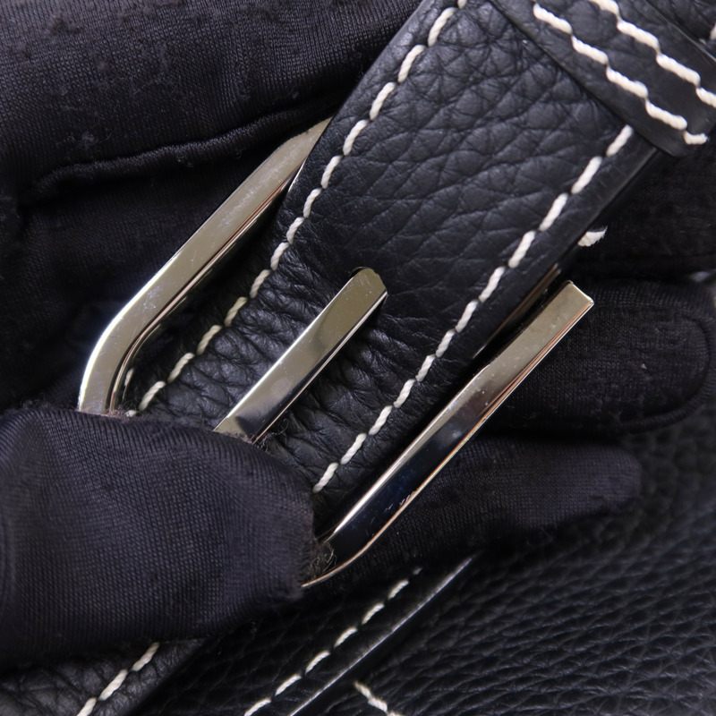 Delvaux 牛皮皮革Delvaux Pin Daily銀扣肩背袋-10