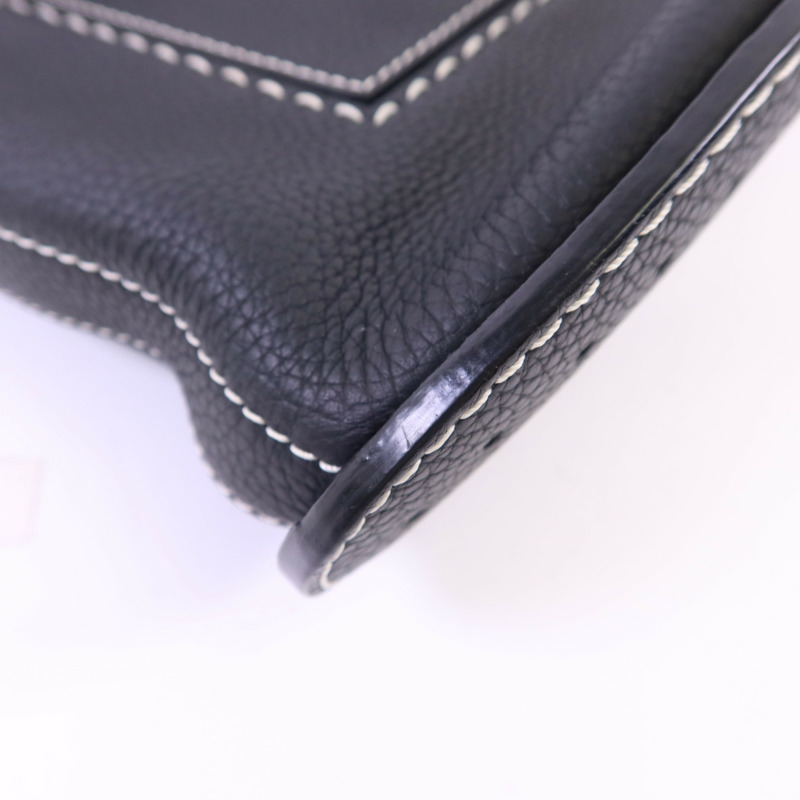 Delvaux 牛皮皮革Delvaux Pin Daily銀扣肩背袋-12