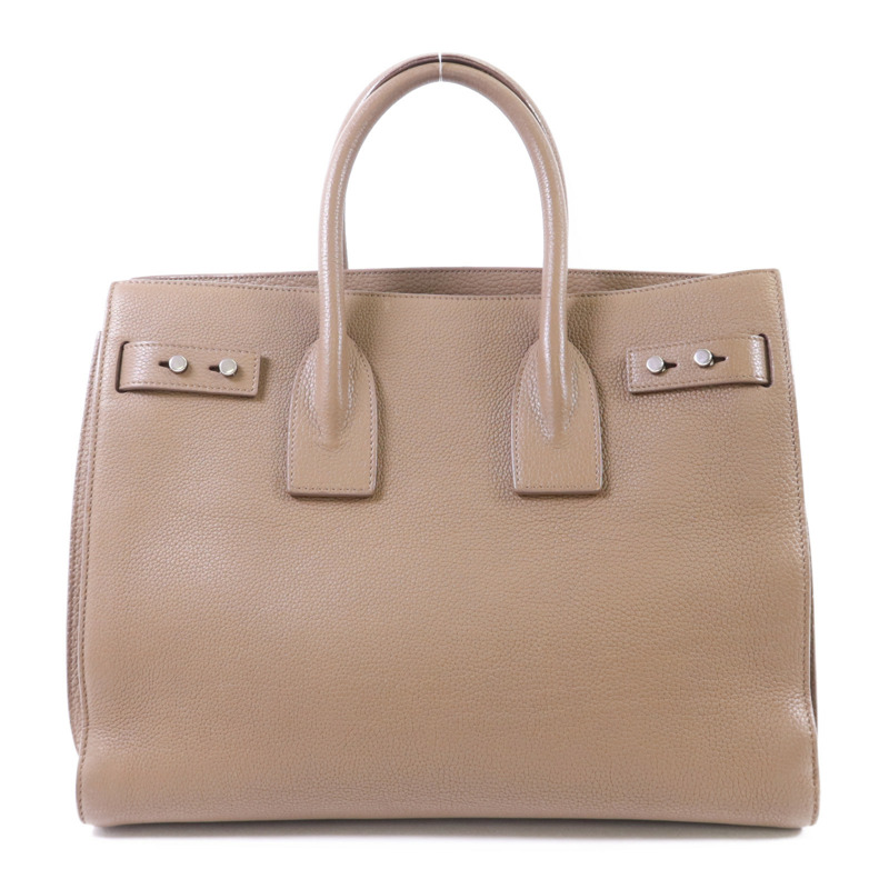 SAINT LAURENT 牛皮皮革Sac De Jour銀扣手挽肩背兩用袋-1