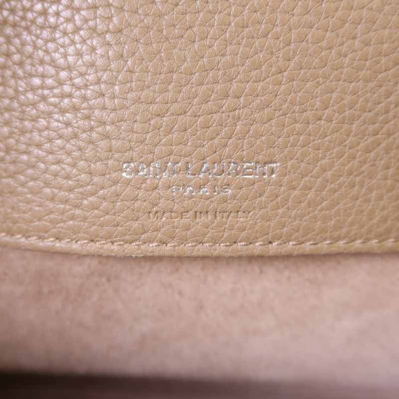 SAINT LAURENT 牛皮皮革Sac De Jour銀扣手挽肩背兩用袋-5