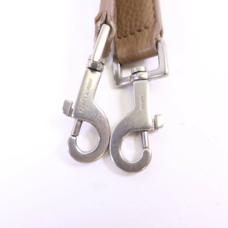 SAINT LAURENT 牛皮皮革Sac De Jour銀扣手挽肩背兩用袋-10