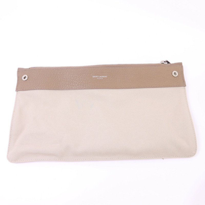 SAINT LAURENT 牛皮皮革Sac De Jour銀扣手挽肩背兩用袋-12