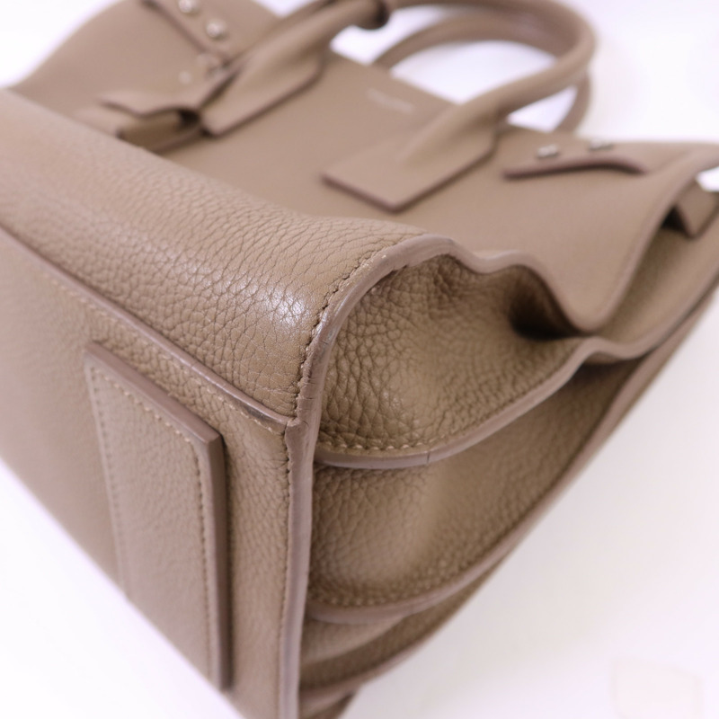 SAINT LAURENT 牛皮皮革Sac De Jour銀扣手挽肩背兩用袋-14