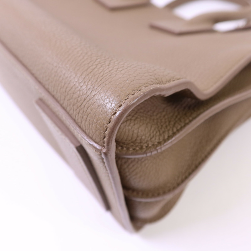 SAINT LAURENT 牛皮皮革Sac De Jour銀扣手挽肩背兩用袋-16