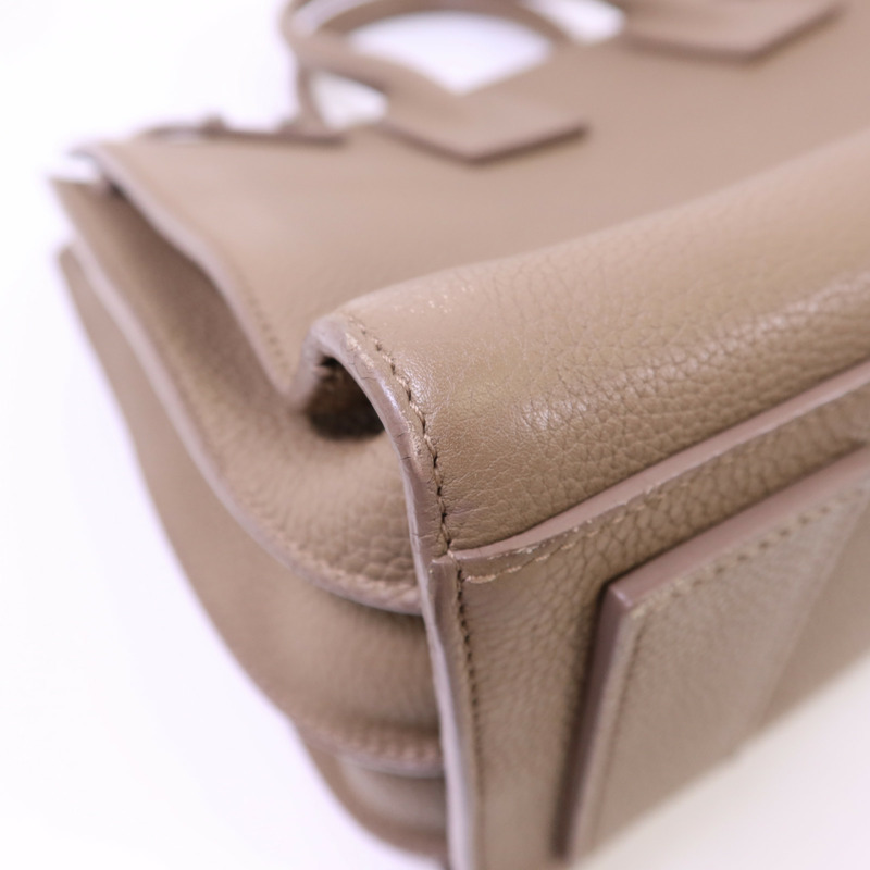 SAINT LAURENT 牛皮皮革Sac De Jour銀扣手挽肩背兩用袋-17