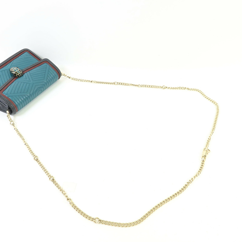 BVLGARI 牛皮皮革Serpenti Forever金扣鏈帶肩背袋-7