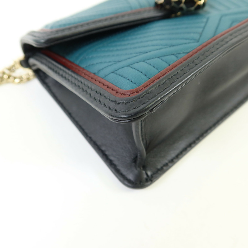 BVLGARI 牛皮皮革Serpenti Forever金扣鏈帶肩背袋-16