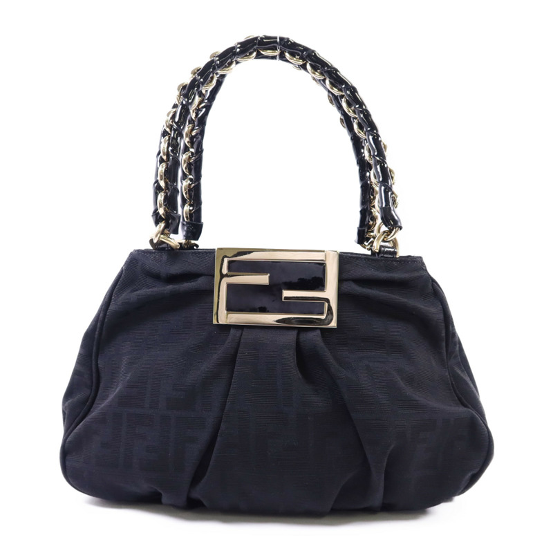 FENDI 帆布Shoulder Bag金扣肩背袋-0