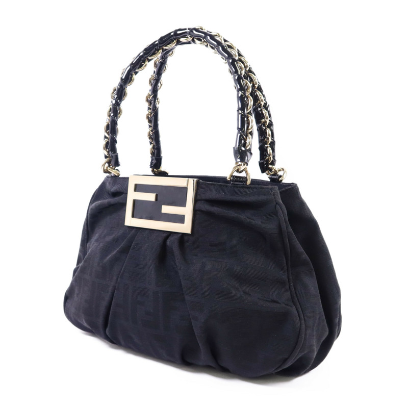 FENDI 帆布Shoulder Bag金扣肩背袋-2