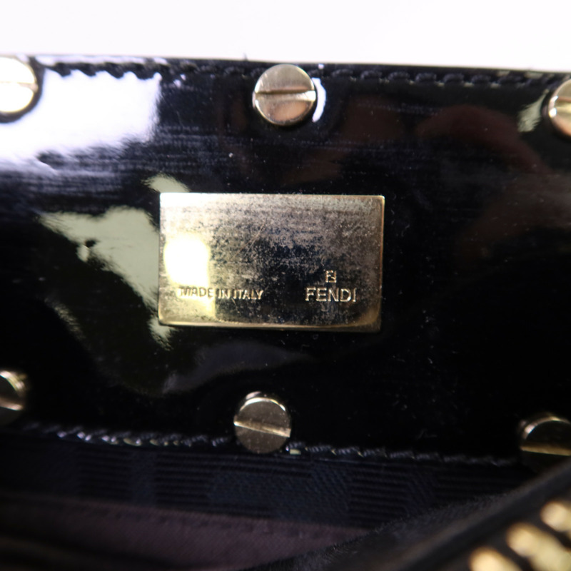 FENDI 帆布Shoulder Bag金扣肩背袋-6