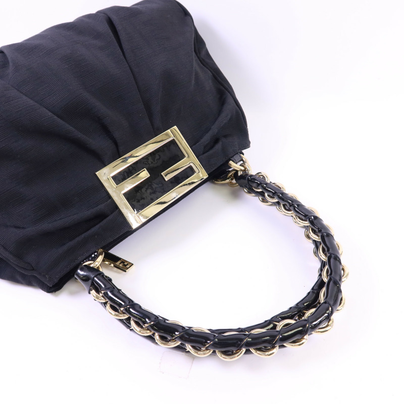 FENDI 帆布Shoulder Bag金扣肩背袋-8