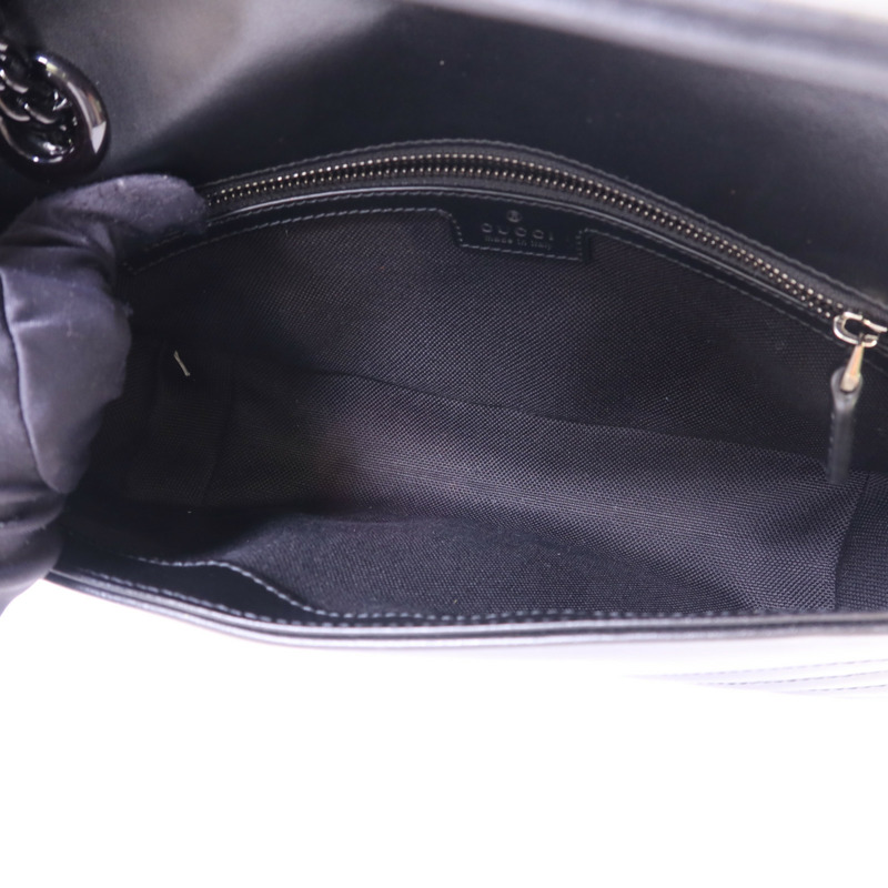 GUCCI 牛皮皮革Marmont Matelasse鏈帶肩背袋-4