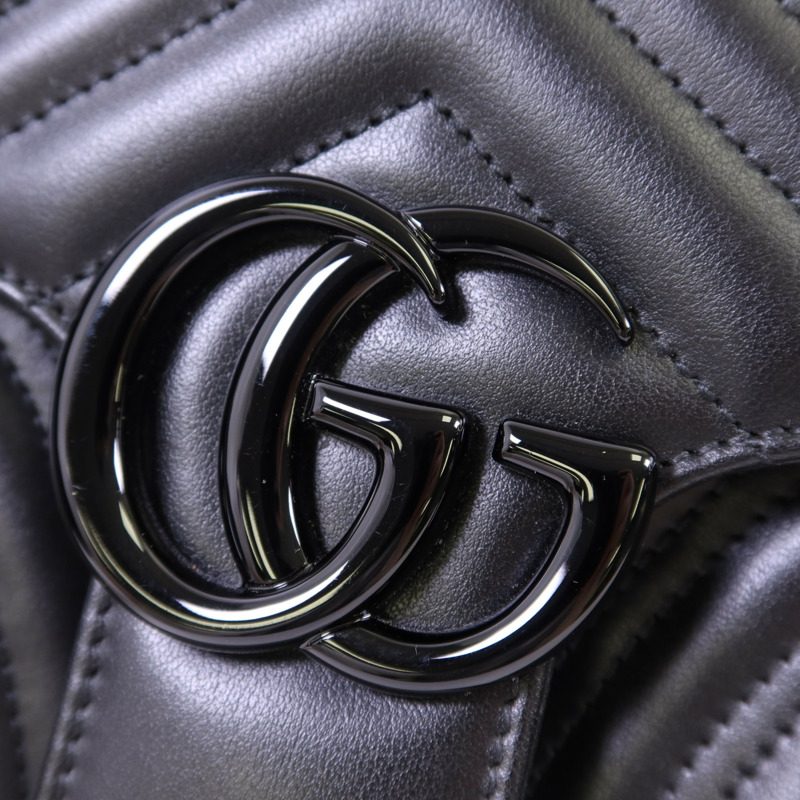 GUCCI 牛皮皮革Marmont Matelasse鏈帶肩背袋-10