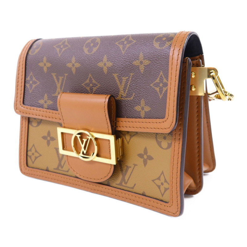 LOUIS VUITTON Monogram Reverse Mini Dauphine金扣肩背袋-2