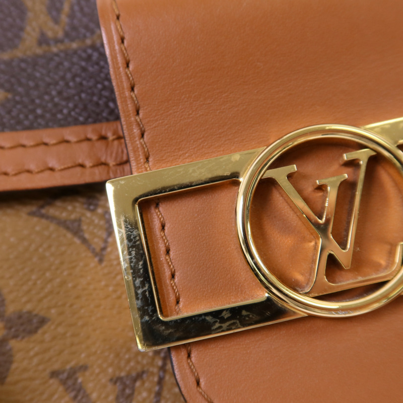 LOUIS VUITTON Monogram Reverse Mini Dauphine金扣肩背袋-14