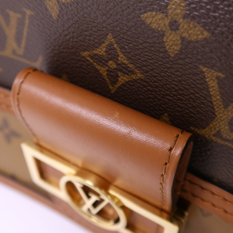 LOUIS VUITTON Monogram Reverse Mini Dauphine金扣肩背袋-20