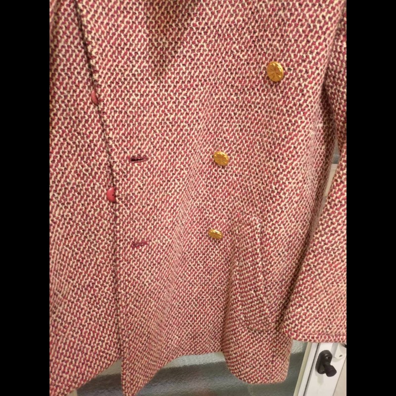 Chanel 紅白毛呢格外套-7