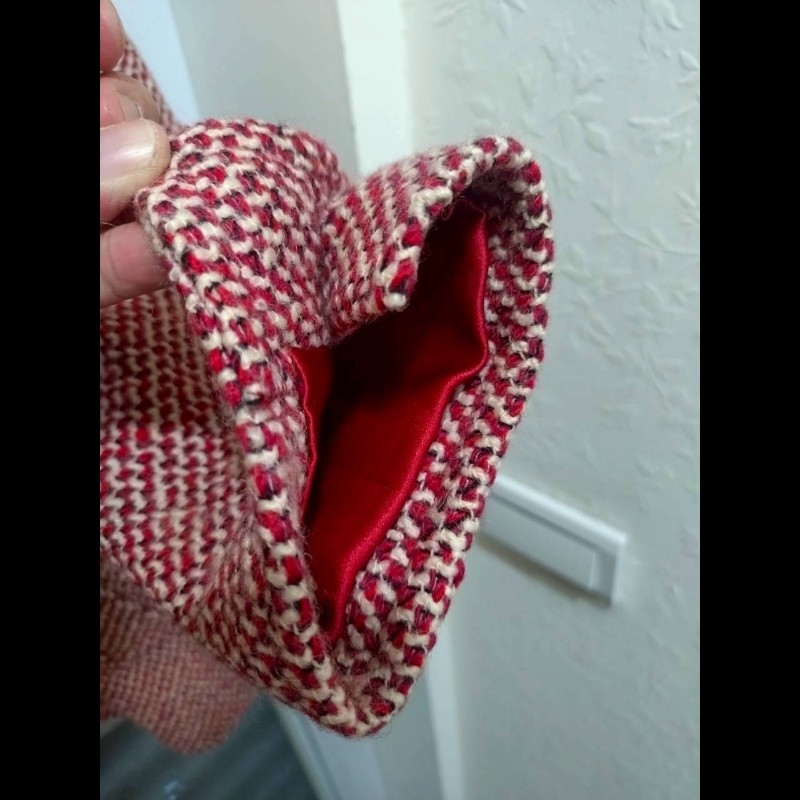 Chanel 紅白毛呢格外套-13