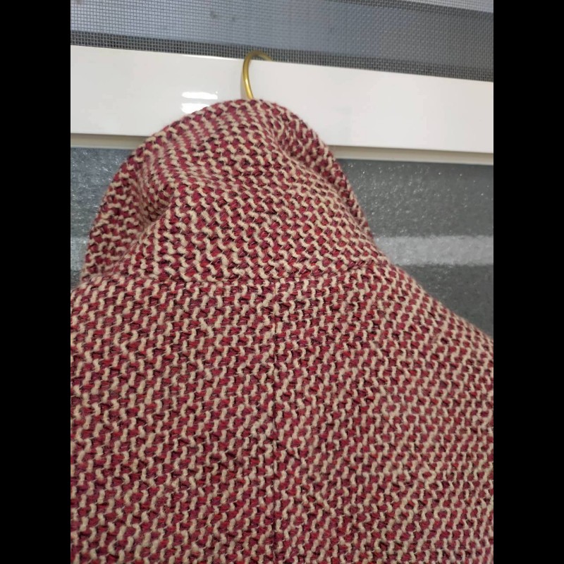 Chanel 紅白毛呢格外套-16