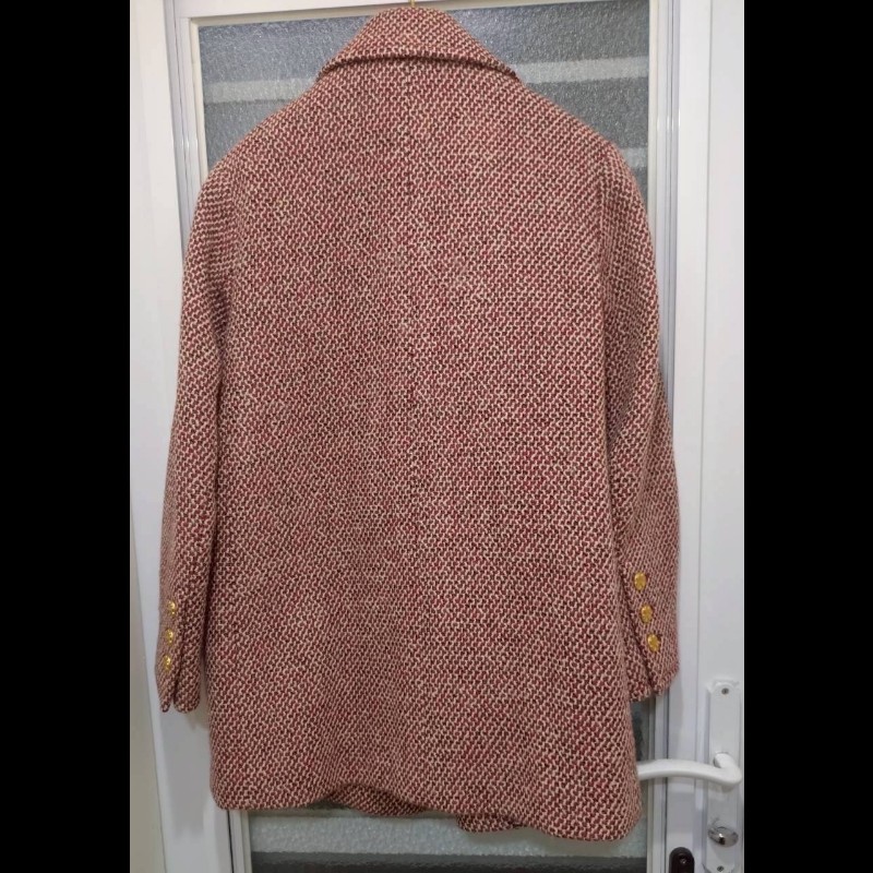 Chanel 紅白毛呢格外套-21