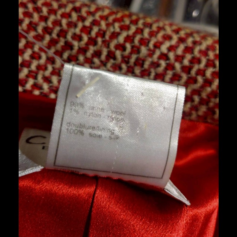 Chanel 紅白毛呢格外套-25