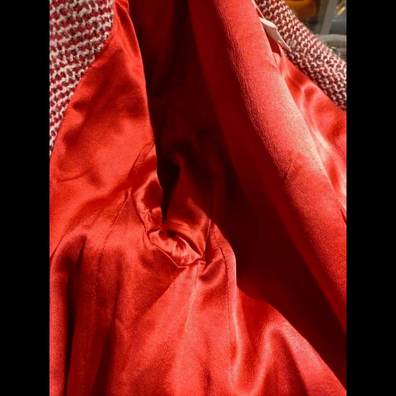 Chanel 紅白毛呢格外套-29