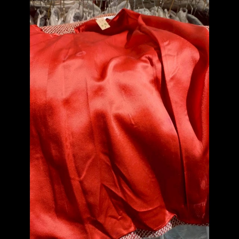 Chanel 紅白毛呢格外套-30