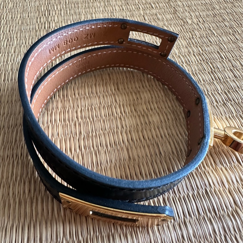 🖤法式優雅的黑帥金凱莉🖤愛馬仕Hermès的Kelly 18 皮帶-1