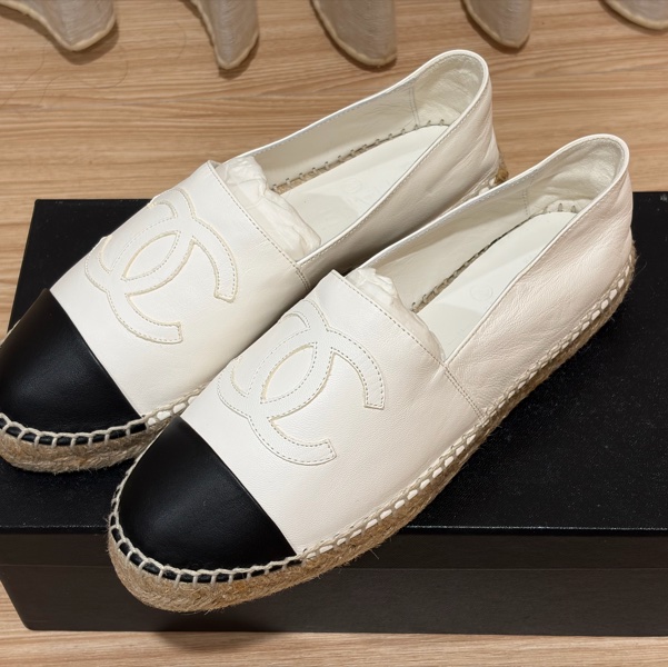 Chanel白色小羊皮草編鞋 精品 香奈兒 平底鞋 休閒鞋-5