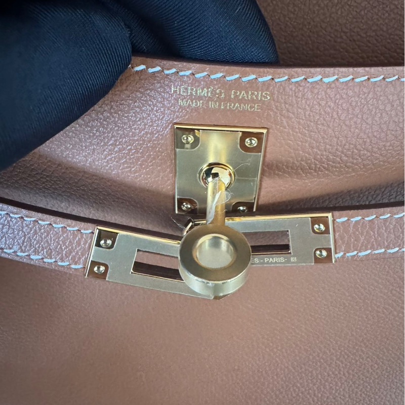 Hermes kelly danse金棕金扣ev皮全新閒置帶購證-1
