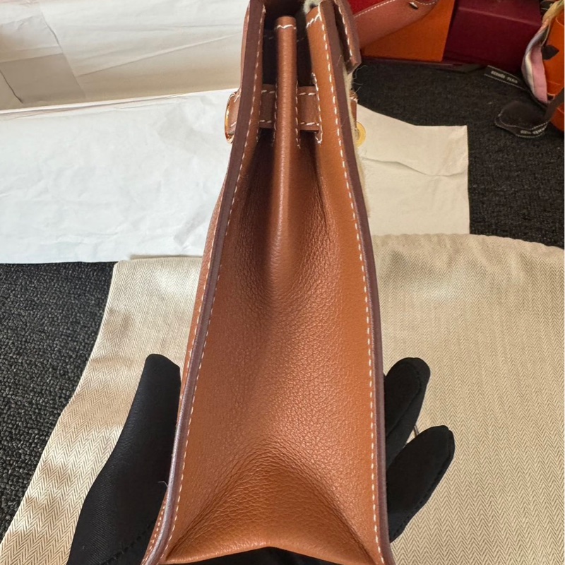 Hermes kelly danse金棕金扣ev皮全新閒置帶購證-4