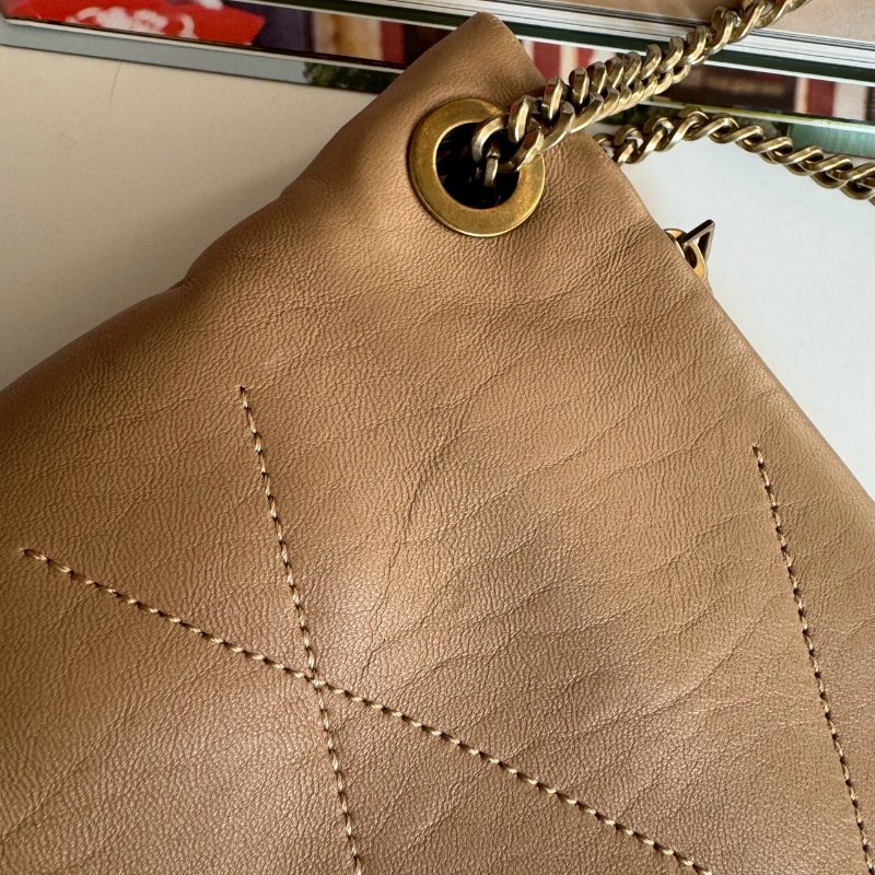 🎉耐看款✨百搭款 Lanvin 奶茶色肩背包-12