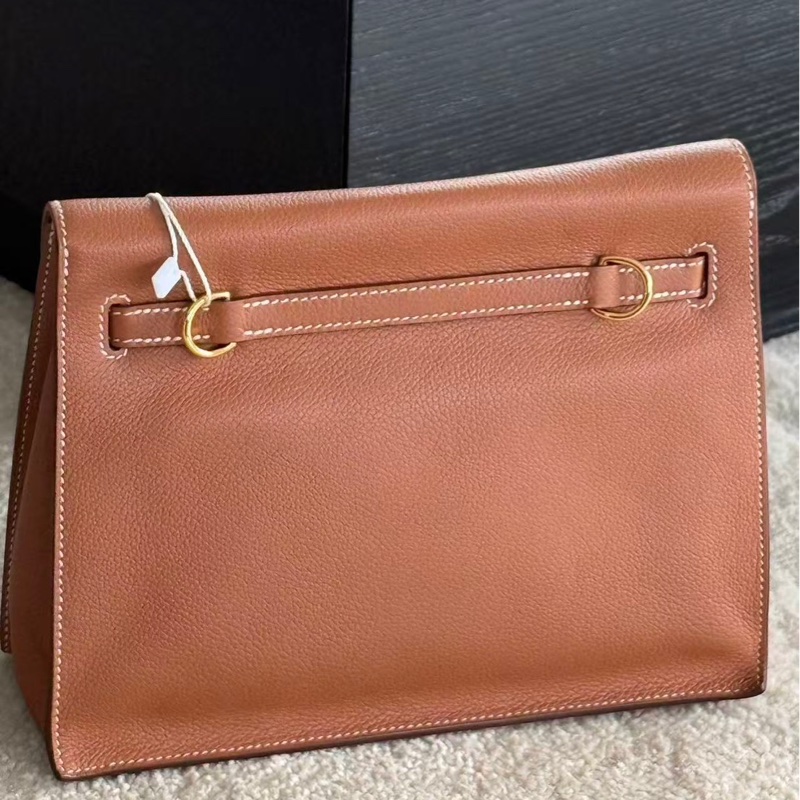 Hermes kelly danse金棕金扣ev皮全新閒置配件塵袋盒子-8