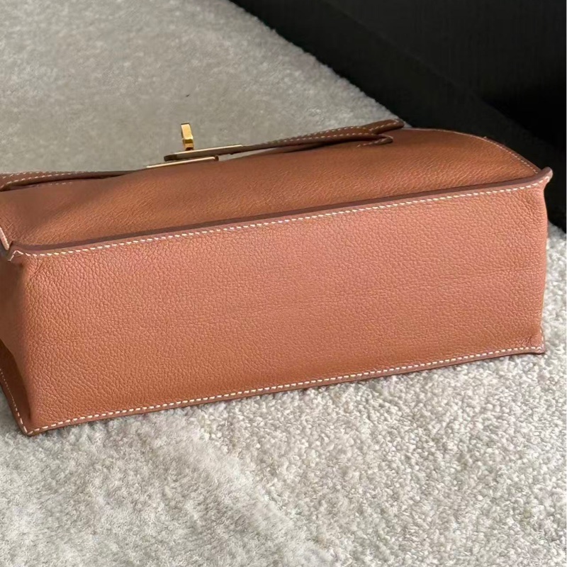 Hermes kelly danse金棕金扣ev皮全新閒置配件塵袋盒子-9