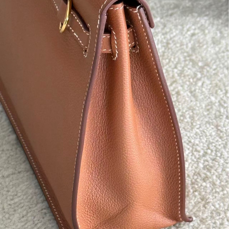 Hermes kelly danse金棕金扣ev皮全新閒置配件塵袋盒子-13